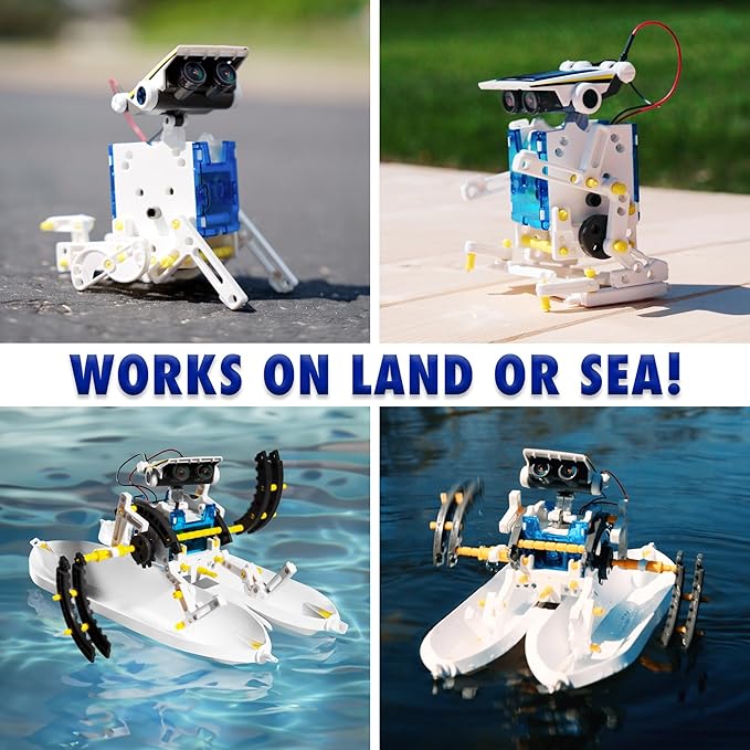 Teach Tech SolarBot.14, Transforming Solar Robot Kit, STEM Learning Toys for Kids 10+