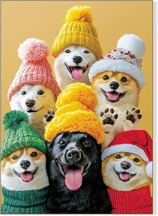 1000 Pieces Jigsaw Puzzles for Adults and Teens and Kids Family Happy Time Paws in Hats