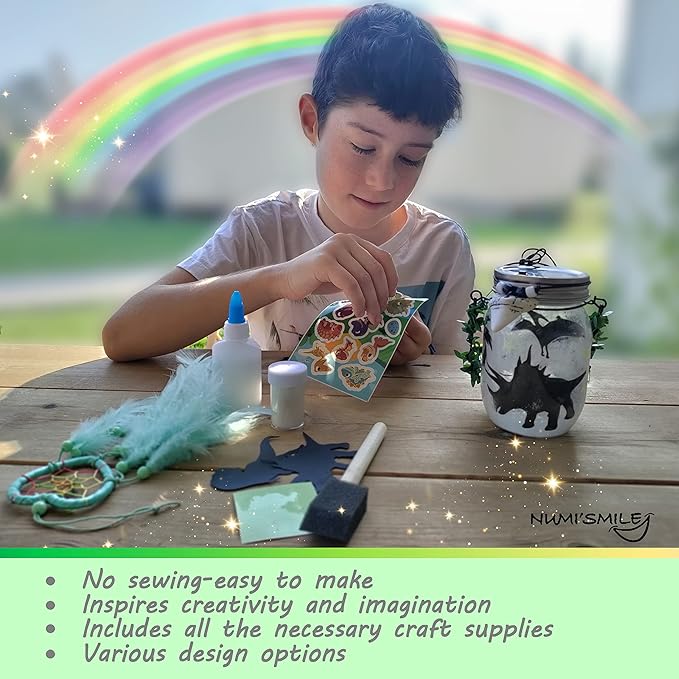 Dinosaur Lantern Nightlight Craft Kit - DIY Dinosaur Crafts for Kids, Ages 3-12