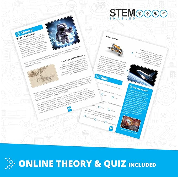 Engino- Inventor STEM Toys, Space Shuttle Kit, Construction Toys for Kids 9+, STEM Building Kit, Educational Playset, Gifts for Boys & Girls