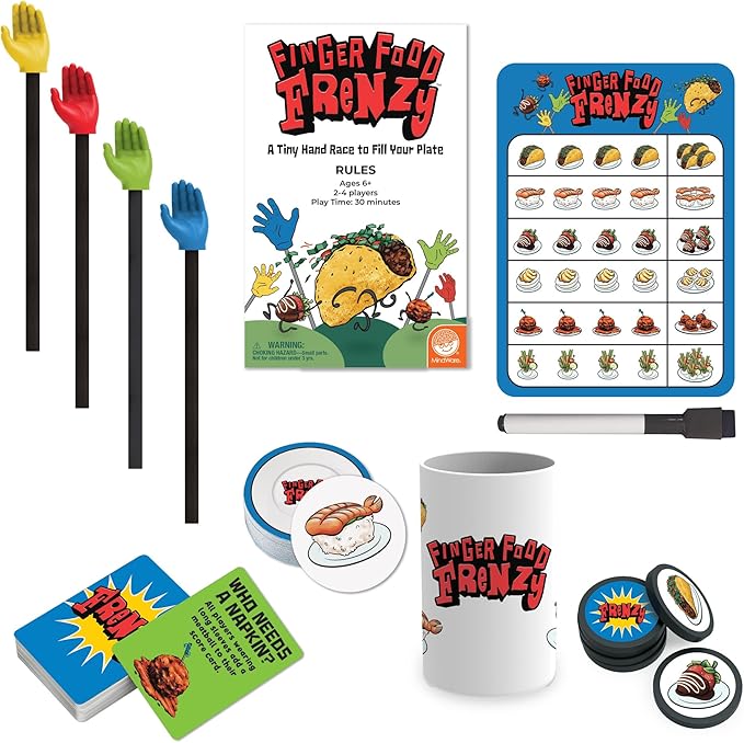 MindWare Finger Food Frenzy Family Board Game | Classic Strategy Board Games for Kids Ages 6 and Up | Boost Dexterity and Problem-Solving Skills with Kid Board Games