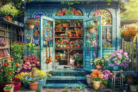 Puzzles for Adults 120 Pieces Mom's Garden - Safe Wooden, Hi-Definition Printing Beautiful Drawings,for Bedroom Decor Family Holidays, Elevate Yourself Gift Decor