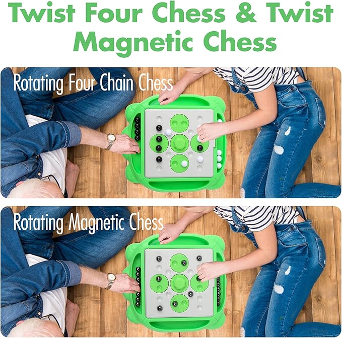 Magnetic Chess Game, New Upgraded 2 in 1 Portable Multiplayer Board Games, Strategy Magnet Games with 30 Magnetic Pieces and 20 Normal Pieces, Innovative Table Top Puzzle Game for Adults Kids