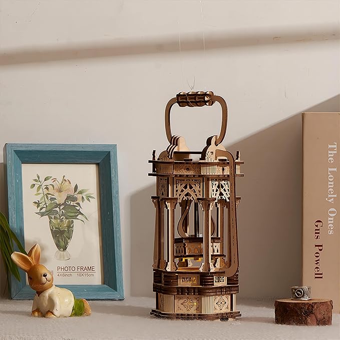 3D Wooden Puzzles Medieval Style Vintage Lantern Model Kits Includes Light Source, Brainteaser and Puzzle for Christmas/Birthday,Gifts for Adults and Teens to Build Combination