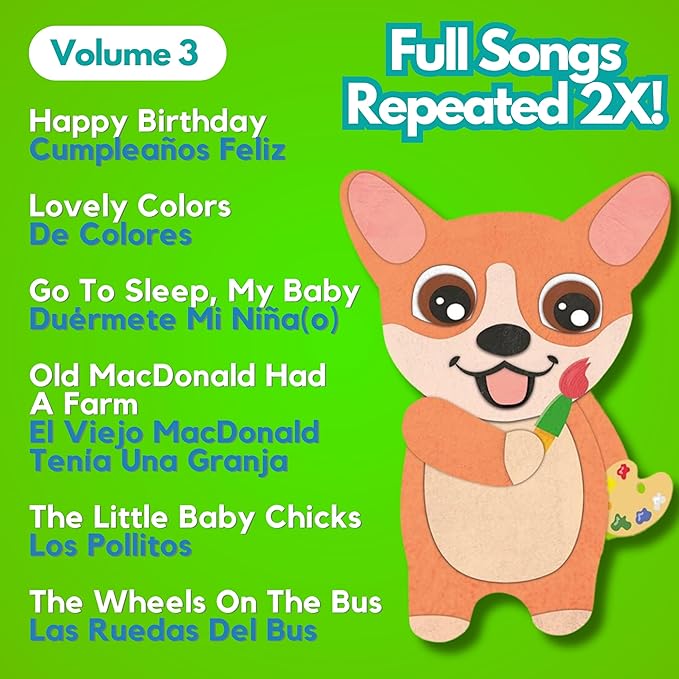 Musical Spanish Books for Kids 1-3, Spanish English Toys for Babies & Toddlers 1-3, Baby & Toddler Spanish Books, Bilingual Learning Toys 1 Year Old, Libros Infantiles en Español