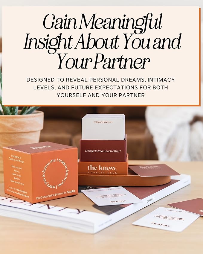 I Know Collection The Know Couples Deck - Date Night Get to Know You Games - 150 Thoughtful Couple Questions – Fun Date Night Cards for New Couples – Romantic Couples Gift