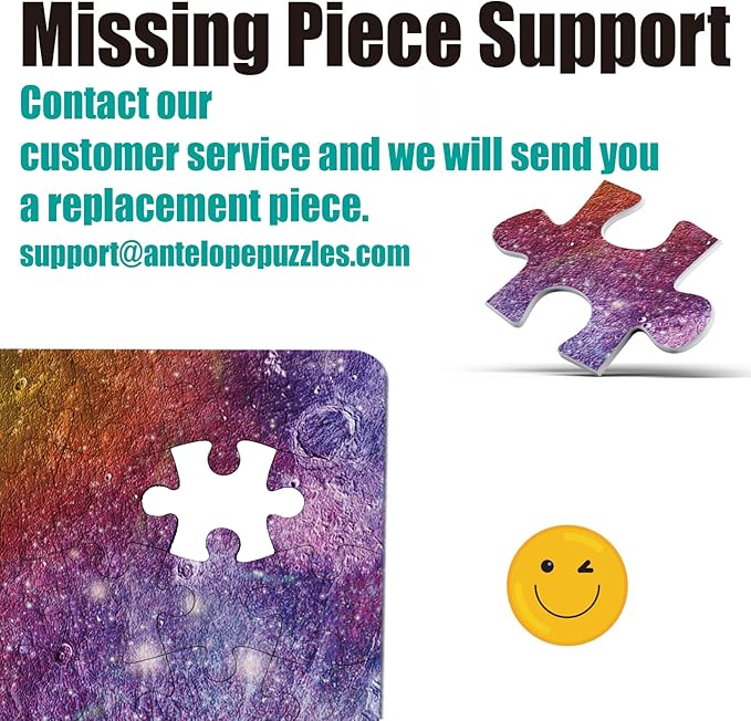 Antelope 3 in 1 Round Puzzle Bundle - Rainbow Moon, Space Jigsaw With Mercury and Jupiter - 1000 Piece Planet Puzzle