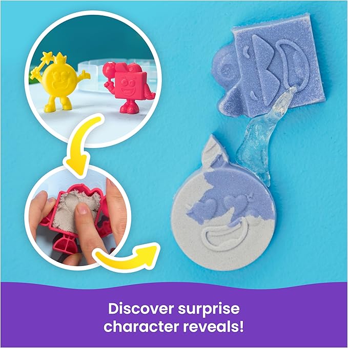 Kinetic Sand, Splash Starter Case with 6oz Color-Change Play Sand, 3 Tools & Molds, Reusable Storage, Sensory Toys for Kids Ages 3 and up