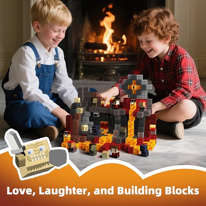 idoot 100PCS Magnetic Blocks Monster Sensory Toys for Kids, Build MagWonder with Building Construction Playset, STEM Montessori Gifts for Boys and Girls