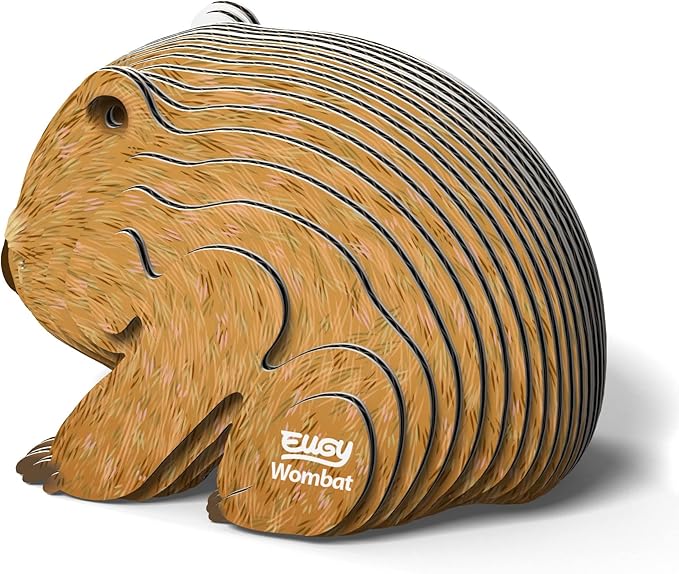 EUGY Wombat 3D Puzzle, 36 Piece Eco-Friendly Educational Toy Puzzles for Boys, Girls & Kids Ages 6+