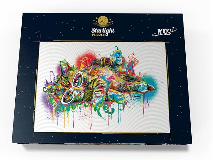 MyPuzzle Lazy Cat - Premium 1000 Piece Jigsaw Puzzle for Adults