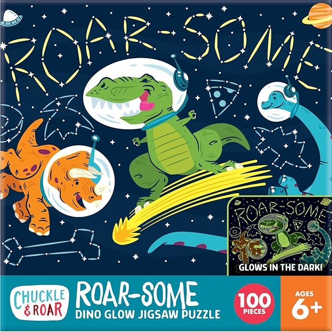 Chuckle & Roar Jigsaw 100 PC Educational Puzzle Roar-Some Edition