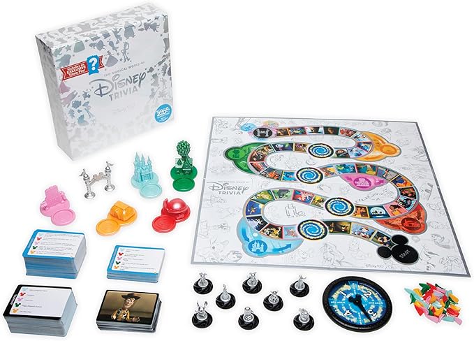 PlayMonster The Magical World of Disney Trivia Games – Board Games for Family Night, Family Games, Multi-Player Board Game, Family Board Game, Travel Games, Disney Game, Ages 6+