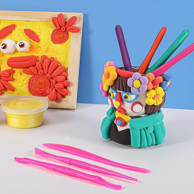 iFergoo Modeling Clay Kit - 36 Colors Magic Air Dry Clay for Kids, Ultra Light, Safe & Non-Toxic, School Art & Craft Project, Great Toy Gift for Boys and Girls