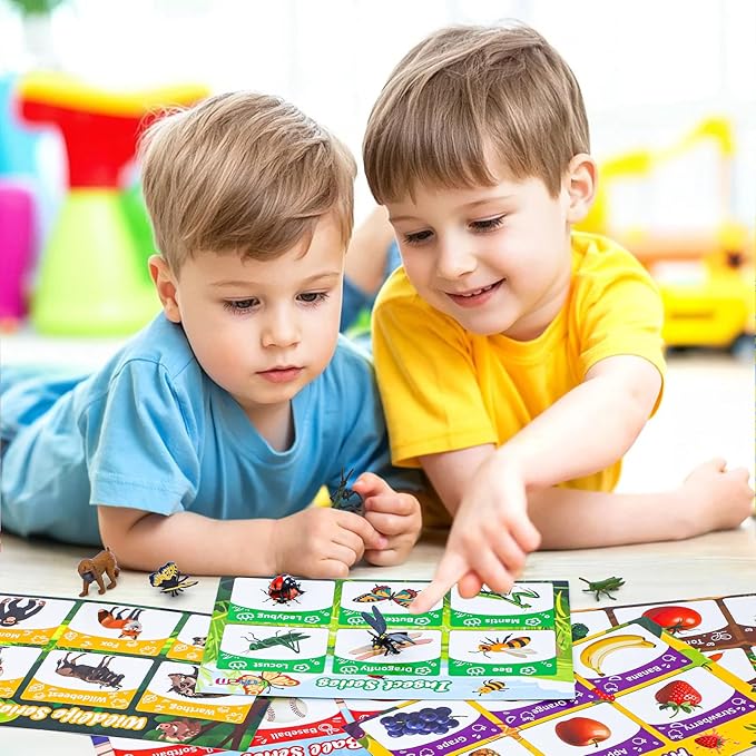 Sorting Toys for 3-5 Year Olds, 7 Themed Matching Games with Magnetic Whiteboard, Montessori Fine Motor & Writing Practice, Speech Therapy & Classroom Learning Gift