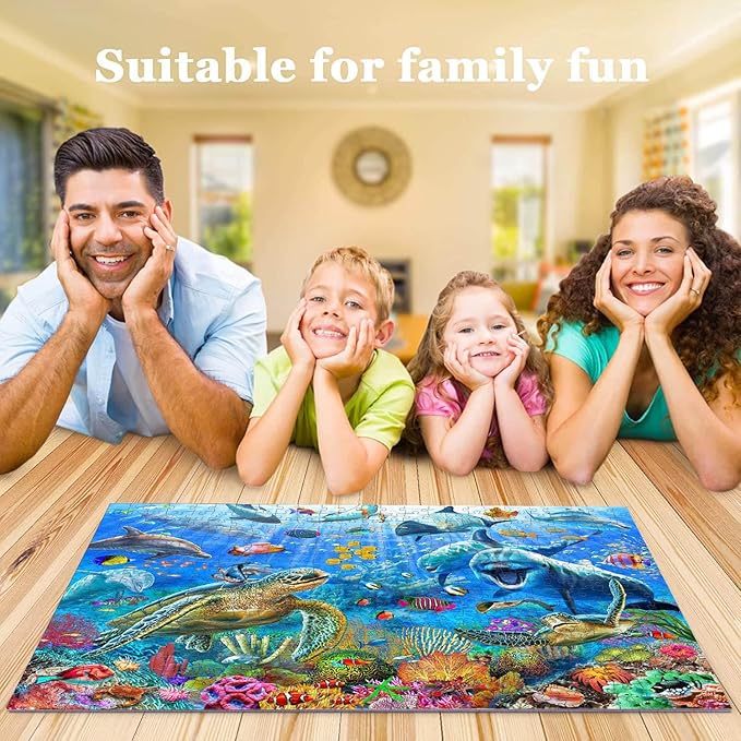 Jigsaw Puzzles for Adults 500 Piece - Jigsaw Puzzles for Adults and Kids 500 Piece Educational Games Colorful Puzzles for Home Decoration(Ocean Adventure 500 Pieces)