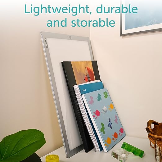 TickiT Ultra Bright LED Light Panel - In Home Learning Supplies for Sensory Play - Adjustable Brightness - Color and Shape Exploration on a Light Box