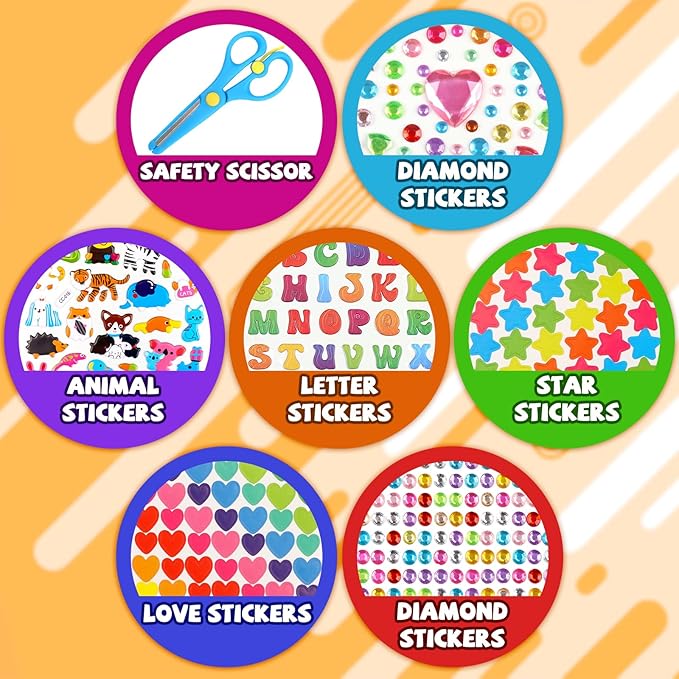 DOITEM Pipe Cleaners Craft Supplies, Arts and Crafts Supplies Including Pipe Cleaner Wiggle Googly Eyes Pom Poms Feathers Sticks Sequins for Kids Over 8 Years Old