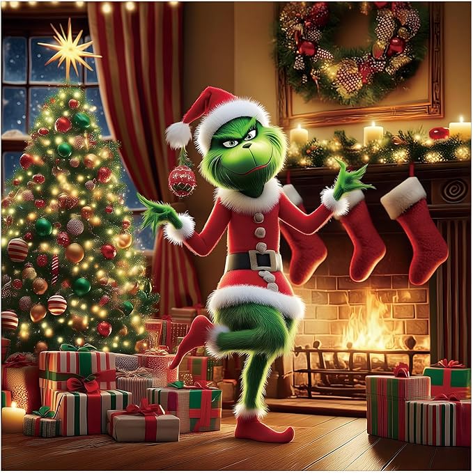 Christmas 500 Piece Jigsaw Puzzles for Adults Holiday Scene Puzzle with Letters on Back Festive Tree Stockings Fireplace Scene Fun Family Puzzles Gift for Adults Seniors（20" x 20"）