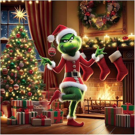 Christmas 500 Piece Jigsaw Puzzles for Adults Holiday Scene Puzzle with Letters on Back Festive Tree Stockings Fireplace Scene Fun Family Puzzles Gift for Adults Seniors（20" x 20"）