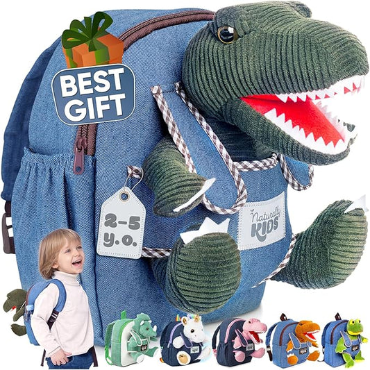 Green Dinosaur Toys for Kids 2-5, Gifts for 2 Year Old Boy, Gifts for 3 Year Old Boys, Toddler Dinosaur Backpack