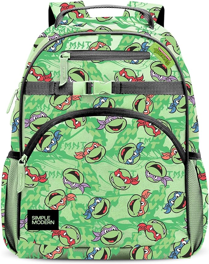Simple Modern Large Teenage Mutant Ninja Turtles Kids Backpack for School Girls and Boys | Elementary Backpack for Teen | Fletcher Collection | Kids - 16" tall | TMNT Mutant Ooze