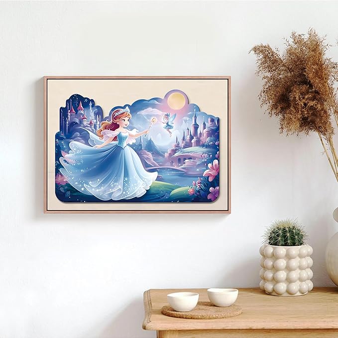 Princess Floor Jigsaw Puzzles for Kids Ages 4-6, 54 Pieces Fun Puzzles for Children, Engaging and Colorful Educational Activity for Little Princesses