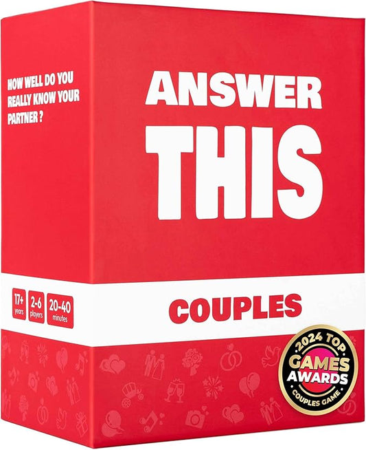 Answer This - Do You Really Know Your Partner? - Couples Game for Adults - 150 Fun & Interactive Conversation Cards for Date Night, Game Night or Valentines – Great Anniversary or Engagement Gift