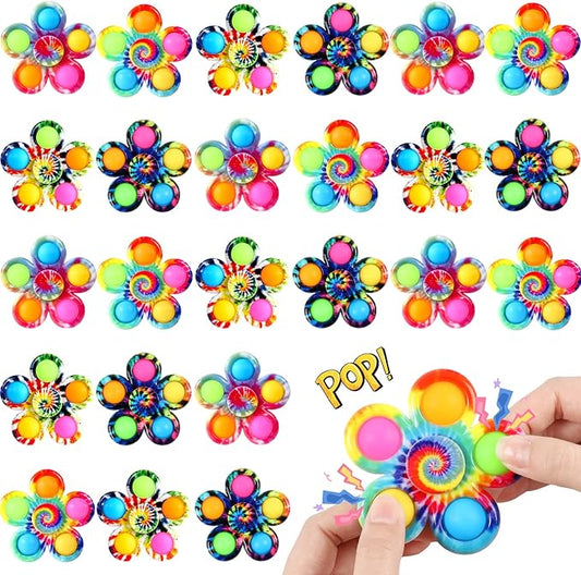 Gigilli 48 Pack Party Favors Fidget Spinners for Kids 4-8 8-12, Goodie Bags Stuffers for Kids 3-5, Pop Mini Fidget Toys Bulk Classroom Prizes, Toddler Birthday Party Gifts, Anxiety Autism Toy