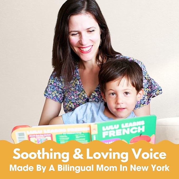 French Books for Kids Vol. 3: Musical French Baby Book Learning Toys w/English, Bilingual Language Interactive Toy for Toddlers, Babies, Boys, Girls & Children