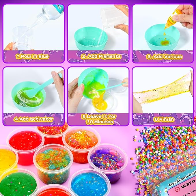 Making Kit Ice Cream for Girls, DIY Arts and Crafts Supplies, Molding Clay with Sculpting Tools, Stuffers for Kids Boys Girls 4 5 6 7 8 9 10 11 12 Years Old, Fun Birthday Gifts for Girls 8-12