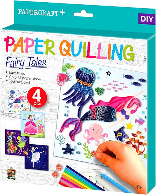 C.S. Kids DIY Paper Quilling Arts & Crafts Gifts – Fairy Tales| 3D Paper Quilling Design Kits for Kids, Make Your Own Paper Art (Paper strips & tools Included)