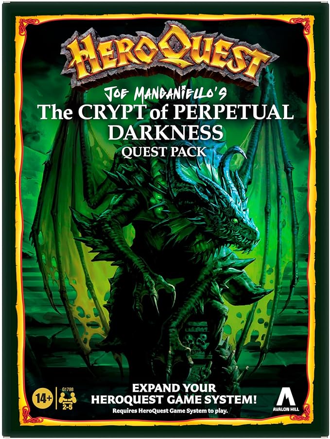 Avalon Hill HeroQuest Joe Manganiello’s The Crypt of Perpetual Darkness Quest Pack | Ages 14+ | 2 to 5 Players