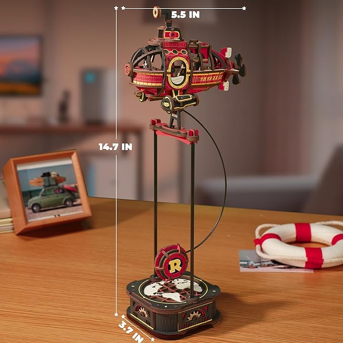 ROKR 3D Wooden Puzzle for Adults, Balance Toy Gravity Swing Deep-Sea Adventurer Model Kit, 219 pcs DIY Building Set, Unique Gift for Men and Women