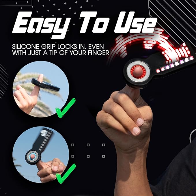 RingSlingr Fireball Red Fidget Spinner Toy, Durable, Portable LED Fidget Toy for Young Adults and Kids, Light Up Spinner Toy