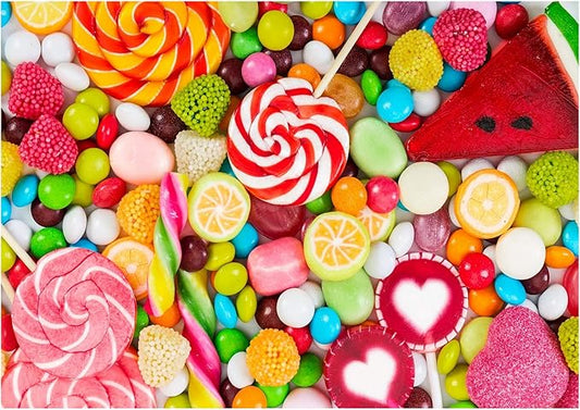 Jigsaw Puzzles 1000 Pieces for Adults and Kids Hard Puzzles Large Thousand Pieces Candy Puzzle Lollipops Board Size 27''x19''
