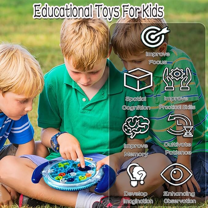 JRD&BS WINL The Ultimate Mind Puzzles for Ages 8-10 Challenge 3D Maze Game Brain Teaser Puzzles Toys for Children Teens and Adult Fun Travel Game for Kids Toys Labyrinth Game Marble Maze (Blue)