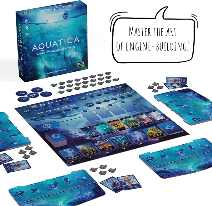 Aquatica | Board Game | Strategy Game for Teens and Adults | Family Game Night | Entertainment | Ages 14+ | 1-4 Players | 60 Minutes Playtime