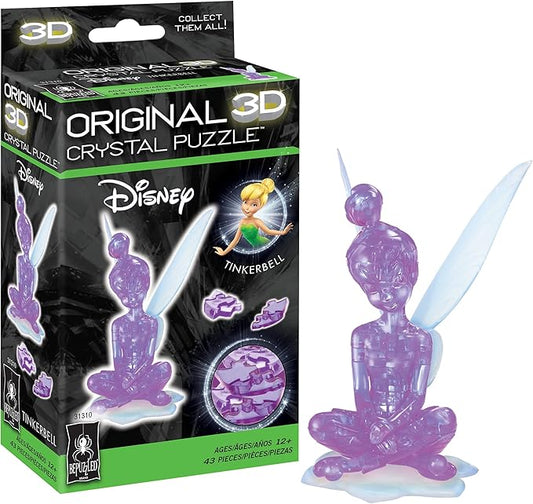 BePuzzled, Tinkerbell Original 3D Crystal Puzzle, Perfect for Puzzlers Ages 12 and Up, Challenging to Complete and Beautiful to Display, Collect Them All