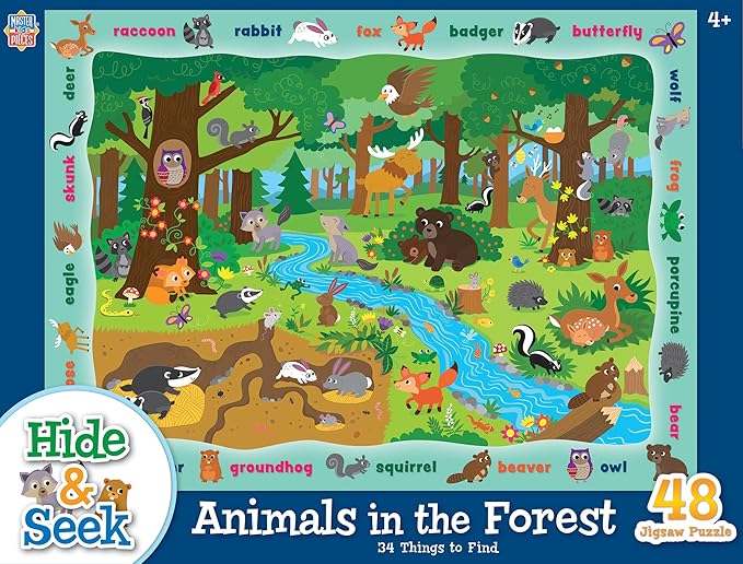 Hide & Seek - Animals in The Forest - Premium Quality, Educational, and Fun Activity for Kids and Families - Great Gift Idea for Holidays, Birthdays, and Everyday Playtime