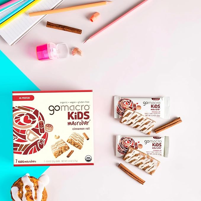 GoMacro Kids MacroBar – 5 Flavor Assortment - (0.90 Ounce Bars, 28 Count)