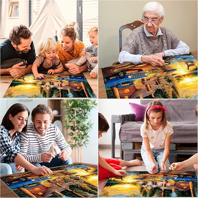 300 Piece Jigsaw Puzzle for Adults, Deer Forest Puzzles 300 Pieces for Adults Fit Together Perfectly, Challenging Puzzle for Friends Family Activity Game Nights- Finished Size 20.5×15