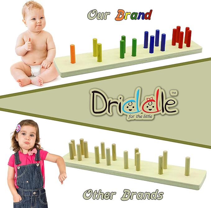 Wooden Educational Sorting and Stacking Toy - Learn Color and Shape Recognition – Puzzle Blocks Toy for Toddlers – Preschool Children Game – Kids Montessori Education