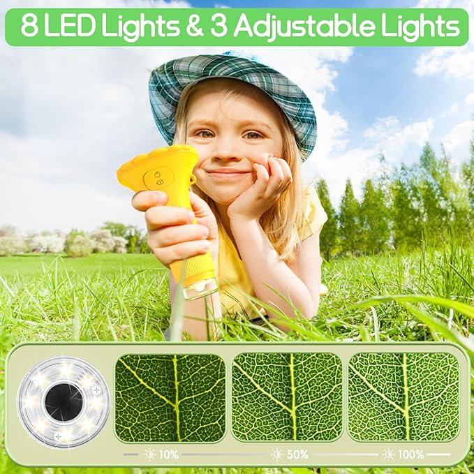 Kids Microscope Pocket Microscope -1000X Portable Microscope for Kid | Photo and Video Mini Microscopes | 2'' Digital Little Scientist Microscopes for 3-10 Age Years Old Boys Girls Toys Gifts