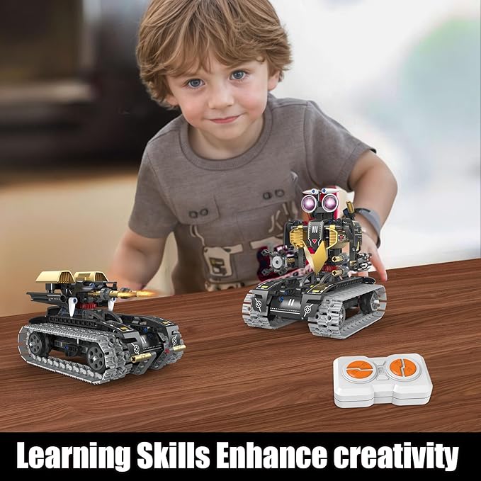 5 In1 Robot Toy for Kids Building Kit,323 Pcs Blocks App & Remote Control Robotics Kit,STEM Rc Robot Building Toys for Kids Age 6 7 8 9 10 11 12+,DIY Educational Gift for Boys & Girls