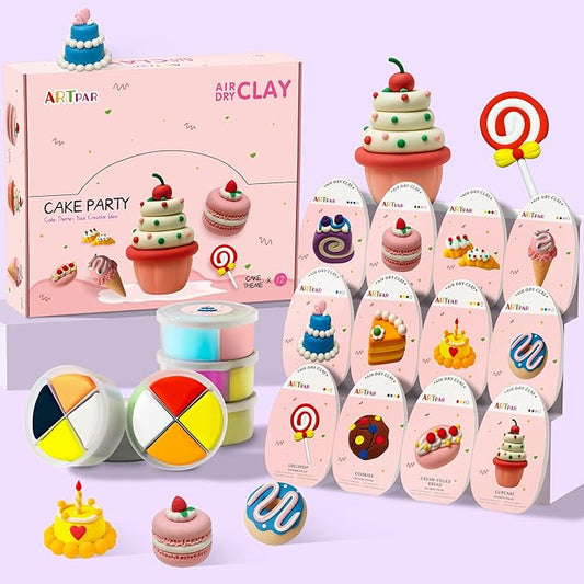 Air Dry Clay for Kids,Modeling Clay Kit,Model Magic Sculpting Set,Ultra Light & Soft, Safe Non-Sticky | 12 Box DIY Art and Crafts School Projects, Home Party Favors for Boys & Girls