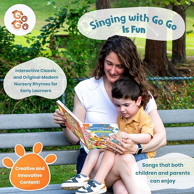 GO GO Spanish Musical Book Vol 3: 8 English and Spanish Books for Kids, Bilingual Toys for Toddlers 1-3, Learning Toys for Toddlers 1-3, Libro Interactivo para Niños