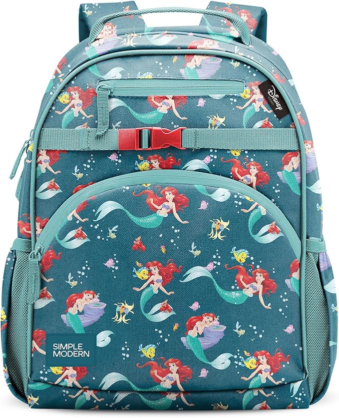 Simple Modern Medium Disney Toddler Backpack for School Girls and Boys | Kindergarten Elementary Kids Backpack | Fletcher Collection | Kids - 15" tall | Ariel's Day Dream