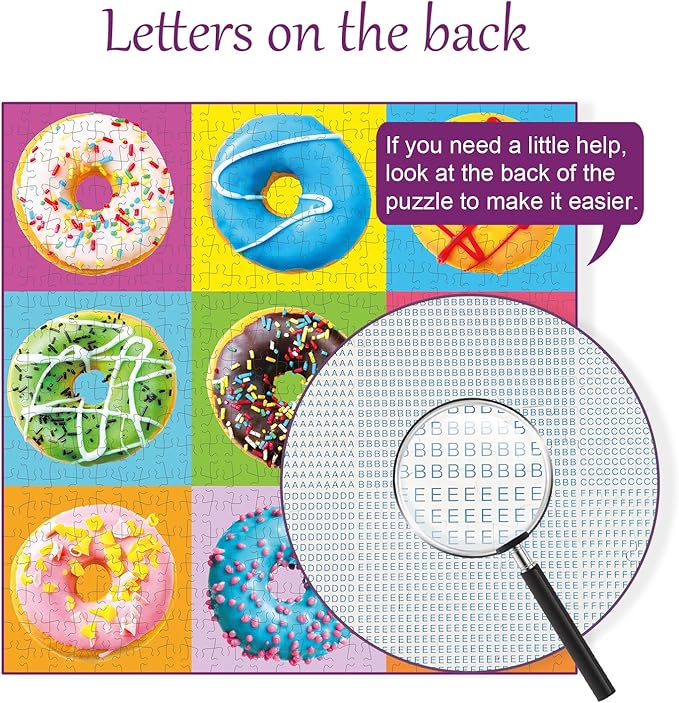 500 Pieces Jigsaw Puzzles for Adults and Teens and Kids Family Happy Gift Colorful Popsicles (T-Doughnuts)