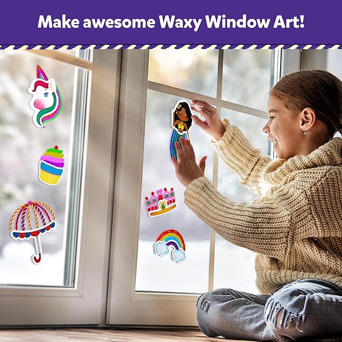 Skillmatics Waxy Stick Art Kit - 100 Bendable & Reusable Waxy Sticks for Mess-Free DIY Fun, Pretty Pictures with Unicorns & Princesses, Creative Gifts for Girls & Boys Ages 5, 6, 7, 8, 9, 10, 11, 12
